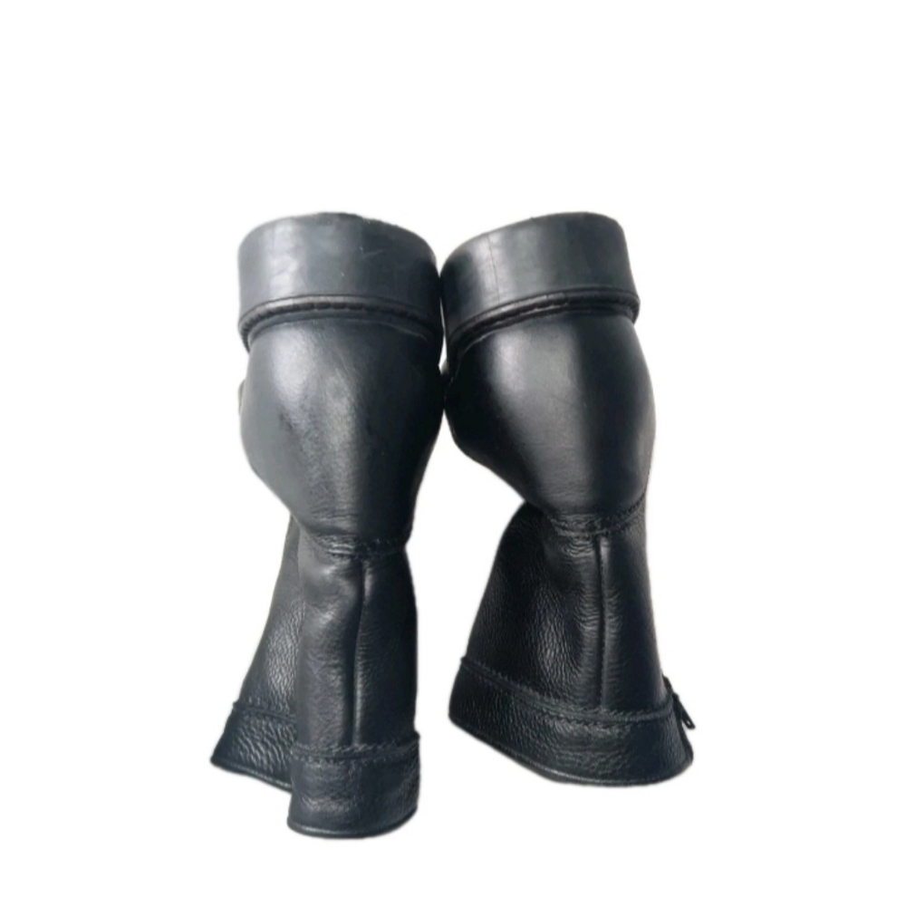 Pajar Canada Black Leather Boots Men's Size 10.5 Genuine Shearling Lining - Picture 6 of 9